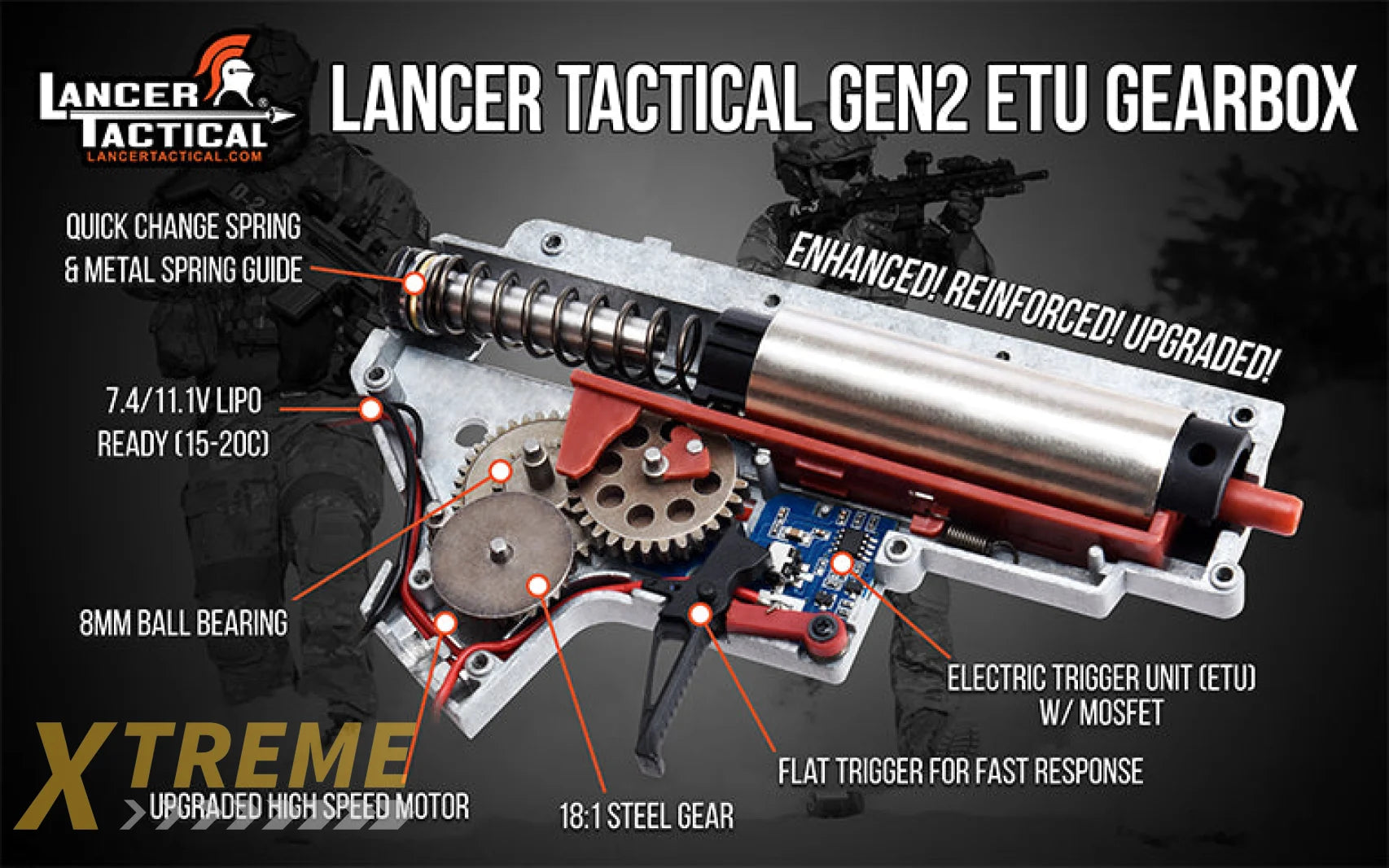 Lancer Tactical LT-24BA12-G2-E Hybrid M4 Carbine AEG Airsoft Rifle (Black)
