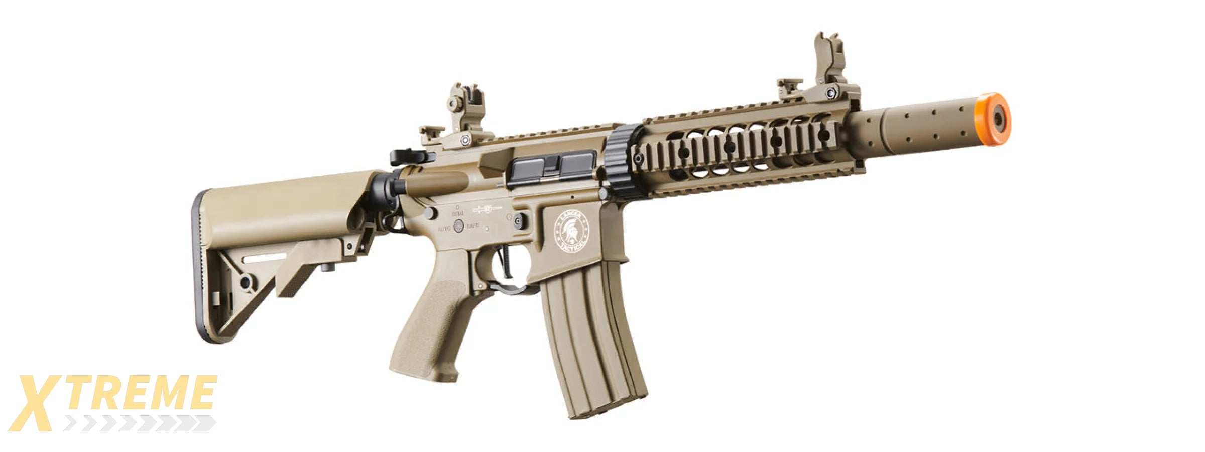 Lancer Tactical M4 SD 7 ProLine AEG with Mock Suppressor (Tan)