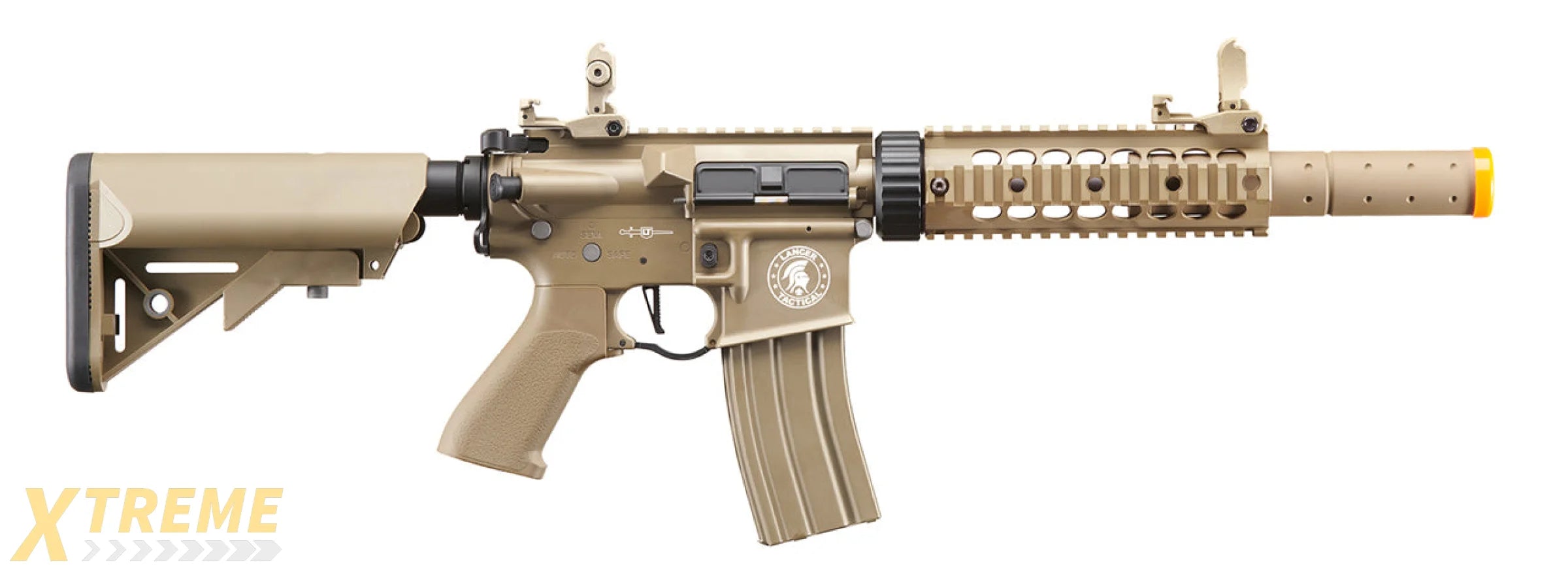 Lancer Tactical M4 SD 7 ProLine AEG with Mock Suppressor (Tan)