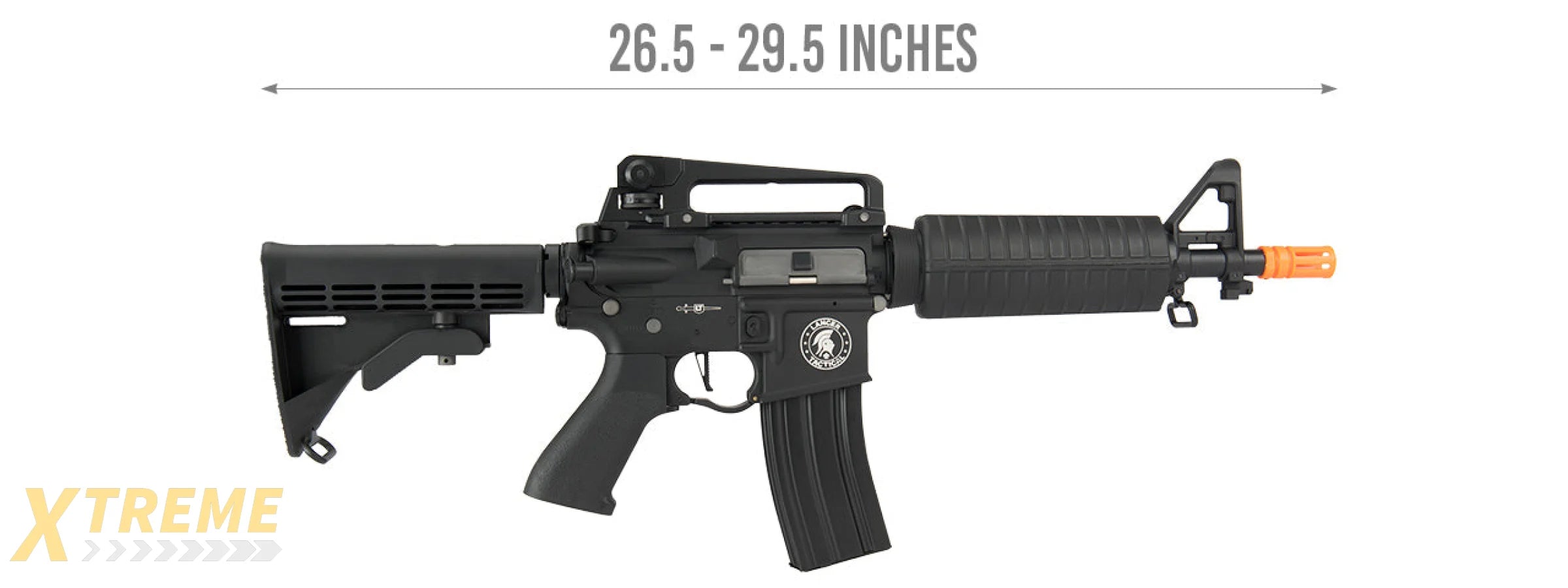 LANCER TACTICAL M933 COMMANDO PROLINE SERIES AIRSOFT AEG LOW FPS] (BLACK)