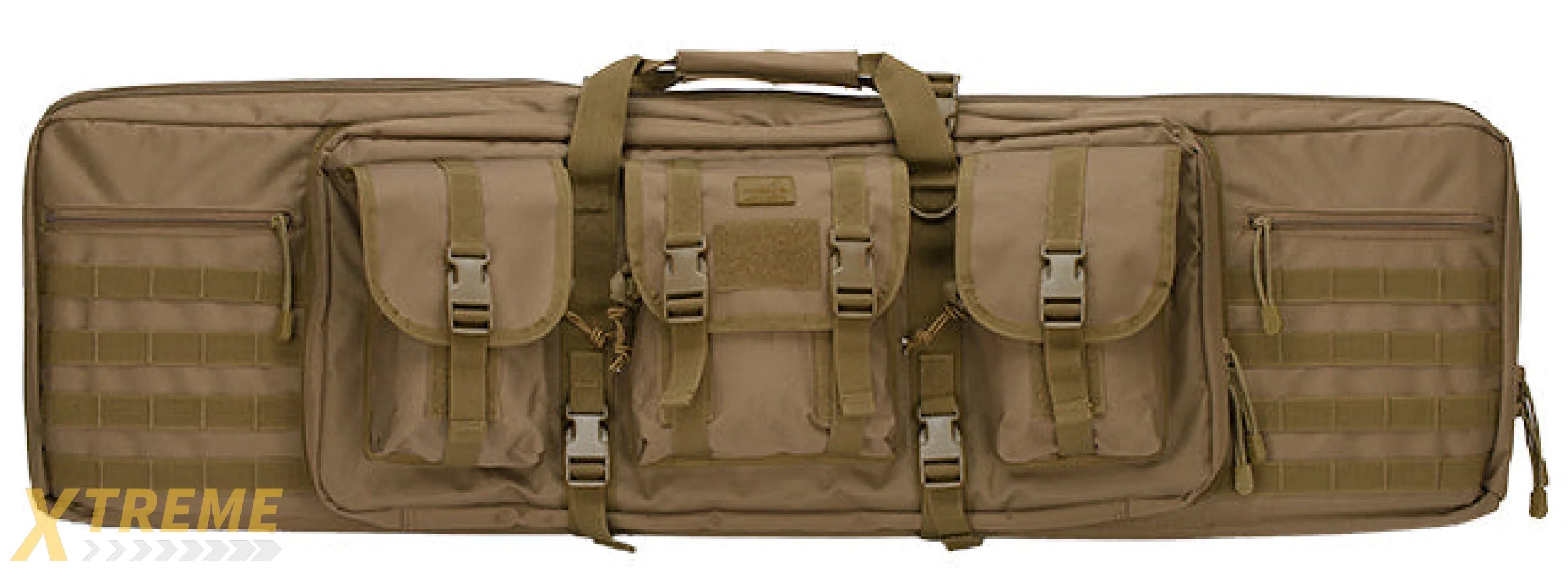 LANCER TACTICAL MOLLE 42" DOUBLE GUN BAG (KHAKI)