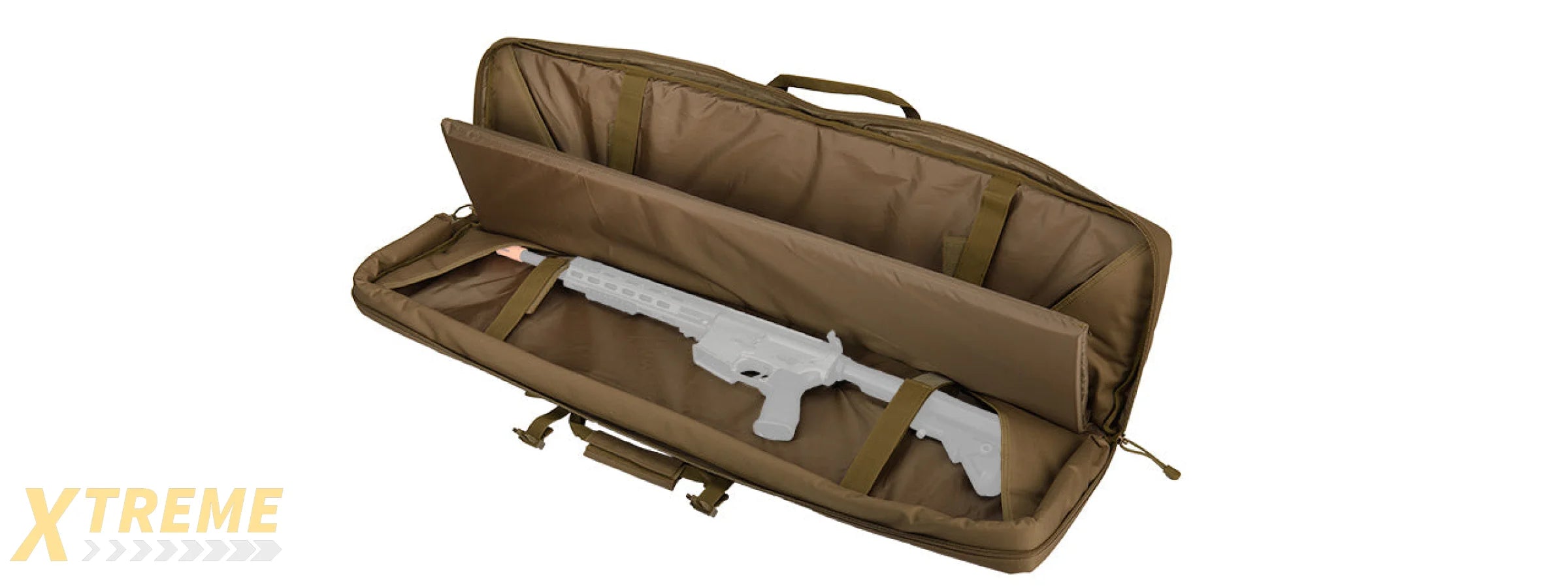 LANCER TACTICAL MOLLE 42" DOUBLE GUN BAG (KHAKI)
