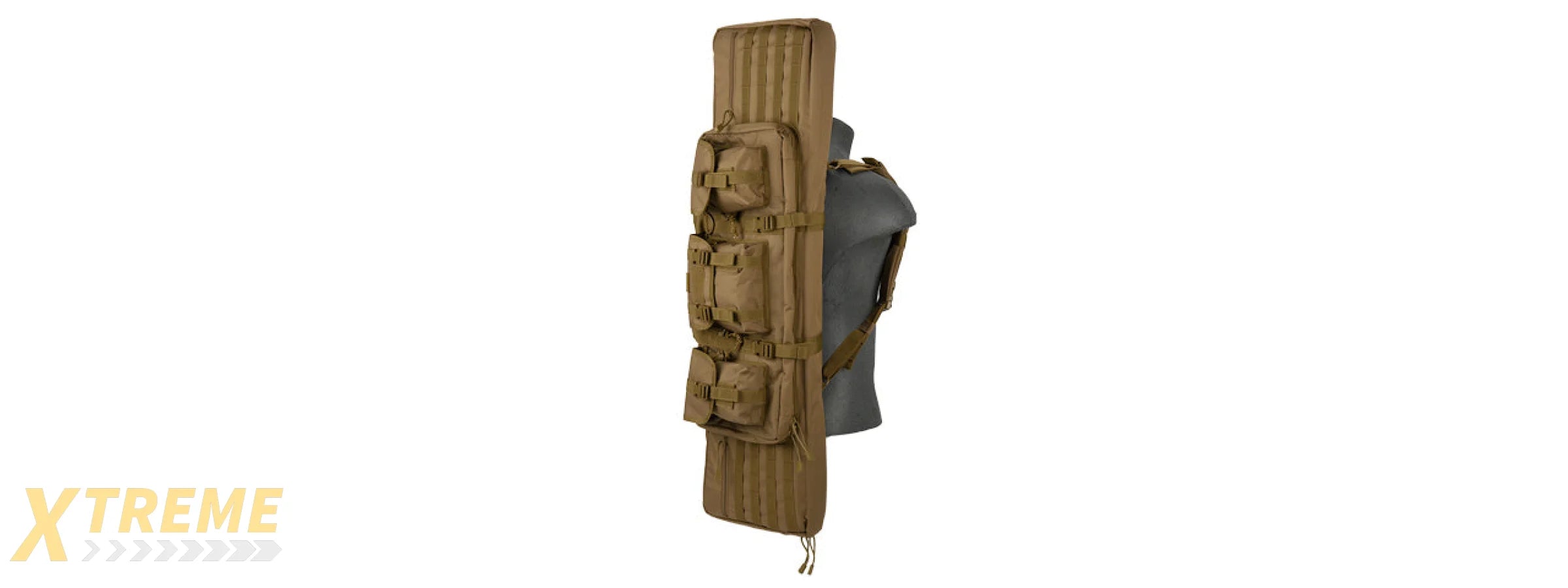 LANCER TACTICAL MOLLE 42" DOUBLE GUN BAG (KHAKI)