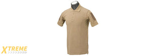 Lancer Tactical Polyester Fabric Polo Shirt [X-Large] (TAN)