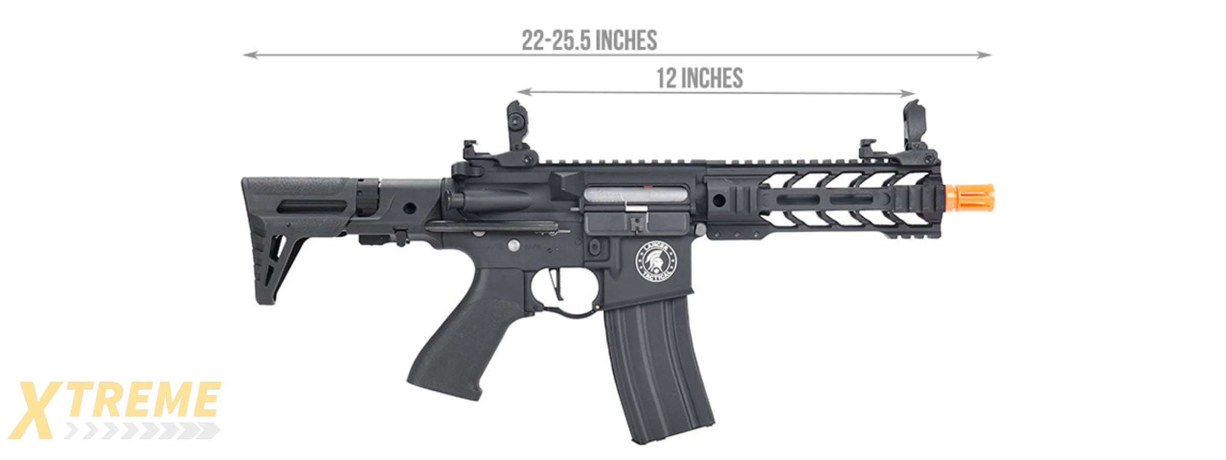 Lancer Tactical Proline Enforcer Battle Hawk 7" M4 Airsoft Rifle w/ PDW Stock (Color: Black)