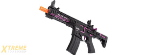 Lancer Tactical Proline Enforcer Battle Hawk 7 Skeleton M4 Airsoft Rifle w/ PDW Stock (Color: Black / Purple)