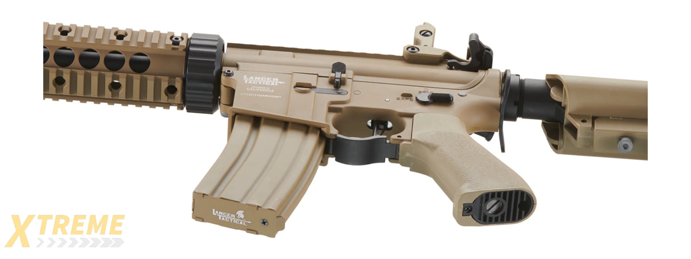 Lancer Tactical Proline Gen 2 10 M4 Carbine Airsoft AEG Rifle with Mock Suppressor (Color: Tan)