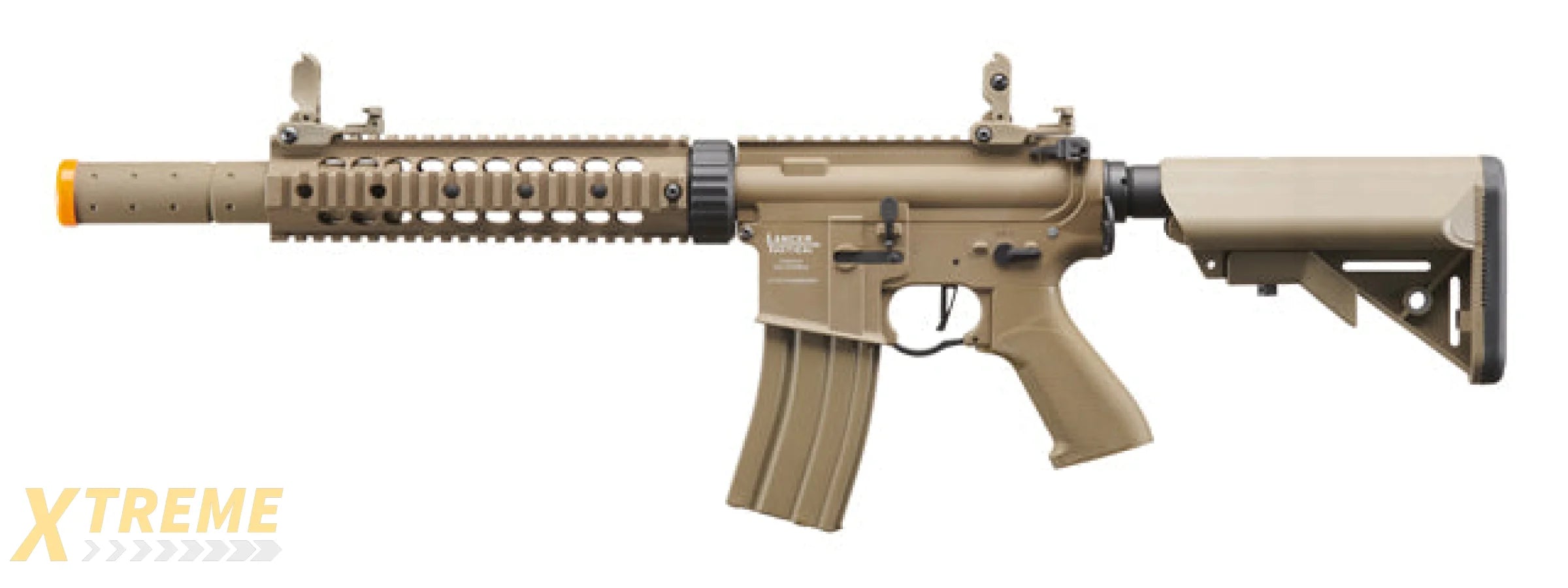 Lancer Tactical Proline Gen 2 10 M4 Carbine Airsoft AEG Rifle with Mock Suppressor (Color: Tan)