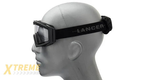 Lancer Tactical Rage Protective Black Airsoft Goggles Smoke Yellow Clear Lens