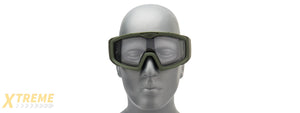 Lancer Tactical Rage Protective Green Airsoft Goggles (SMOKE/YELLOW/CLEAR LENS)