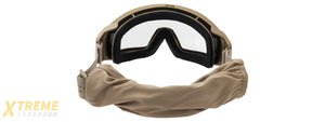 Lancer Tactical Rage Protective Tan Airsoft Goggles (SMOKE/YELLOW/CLEAR LENS)