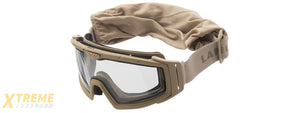 Lancer Tactical Rage Protective Tan Airsoft Goggles (SMOKE/YELLOW/CLEAR LENS)