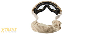 Lancer Tactical Rage Protective Tan Airsoft Goggles (CLEAR LENS)