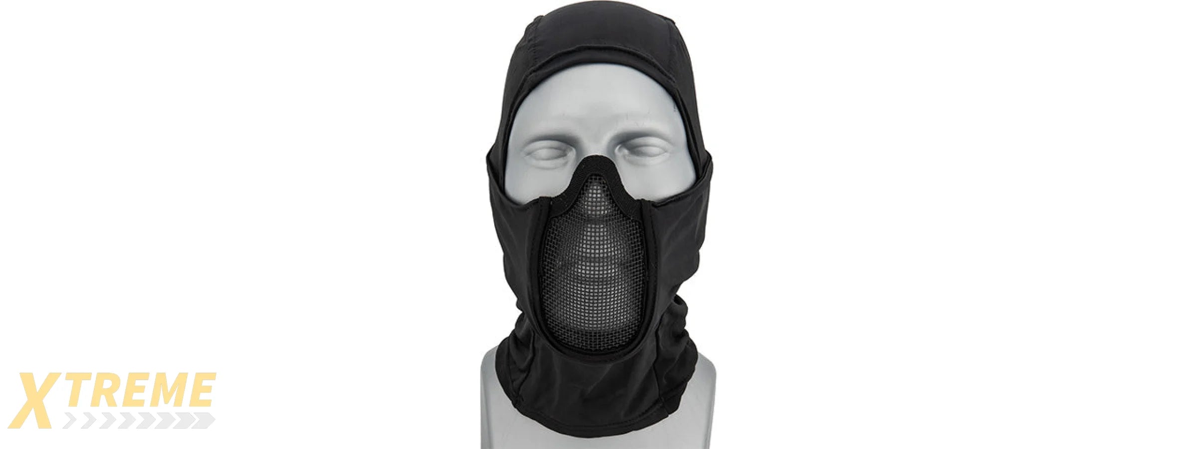 Lancer Tactical Shadow Warrior Hood Mesh Balaclava Face Mask (Color: Black)