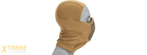Lancer Tactical Shadow Warrior Hood Mesh Balaclava Face Mask (Color: Tan)