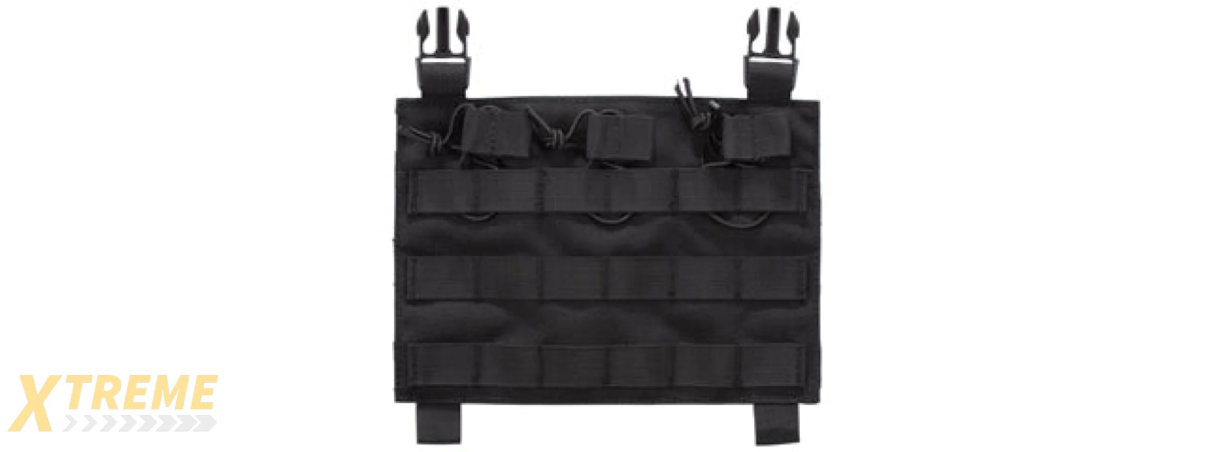 Lancer Tactical Vecro Triple Magazine Pouch (Color: Black)