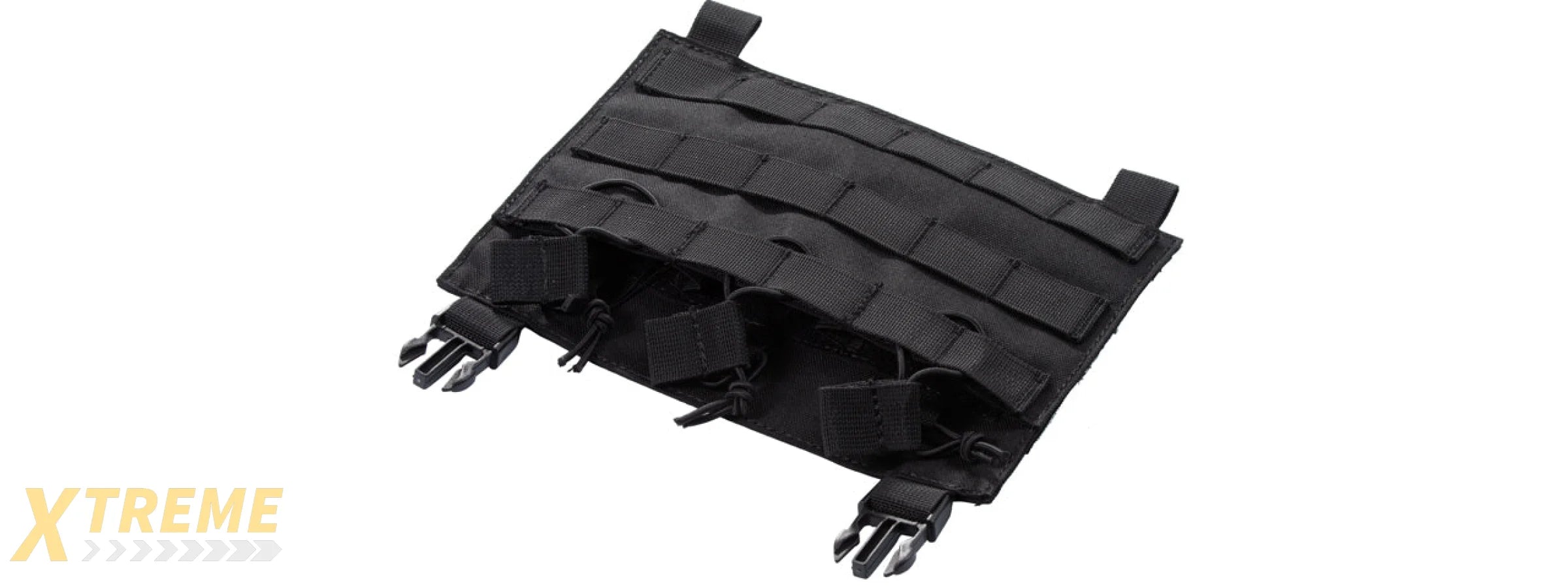 Lancer Tactical Vecro Triple Magazine Pouch (Color: Black)