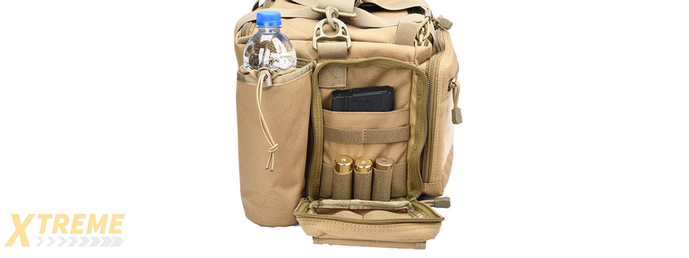 Lancer Tactical Weather Resistant Shooting Range Bag w/ Shoulder Strap (Color: Khaki)