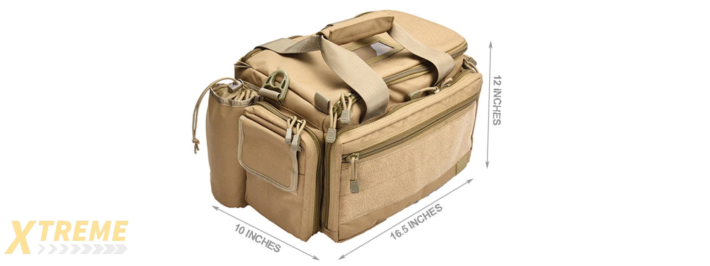 Lancer Tactical Weather Resistant Shooting Range Bag w/ Shoulder Strap (Color: Khaki)