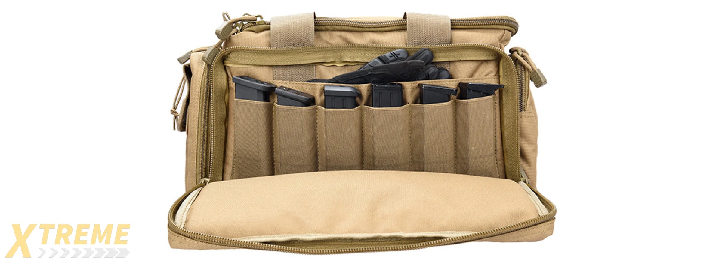 Lancer Tactical Weather Resistant Shooting Range Bag w/ Shoulder Strap (Color: Khaki)