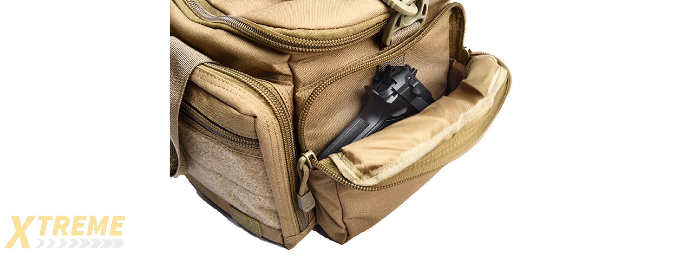 Lancer Tactical Weather Resistant Shooting Range Bag w/ Shoulder Strap (Color: Khaki)