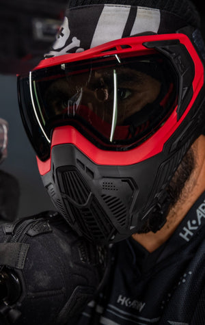 SLR Goggle - Lava (Red/Black) Smoke Lens - XTREME Airsoft Superstore