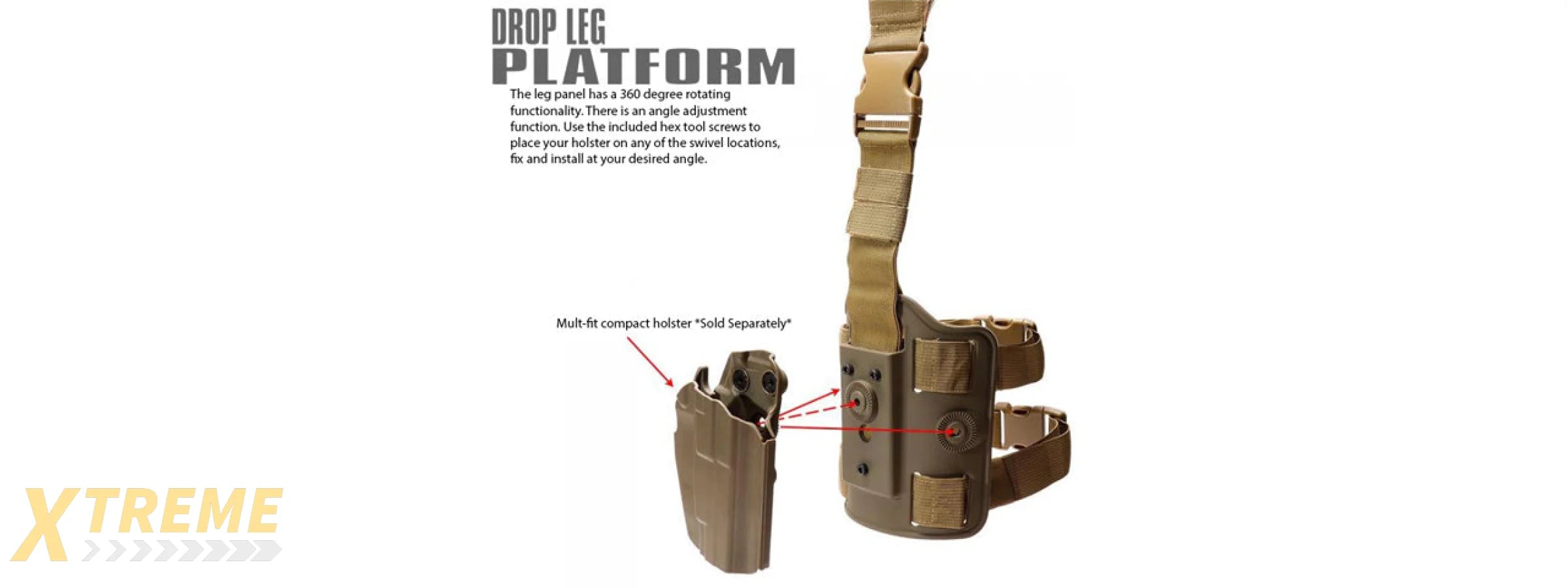 Laylax Drop Leg Holster Platform (Color: Tan)