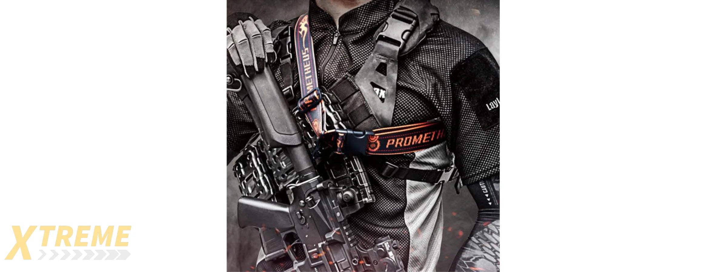 Laylax Prometheus Satellite One Point Sling (Color: Black and Orange)