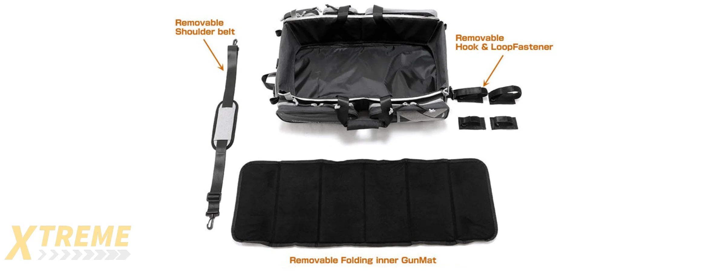 Laylax Satellite Collapsible Compact Container and Gun Case (Color: Black / Gray), 24"