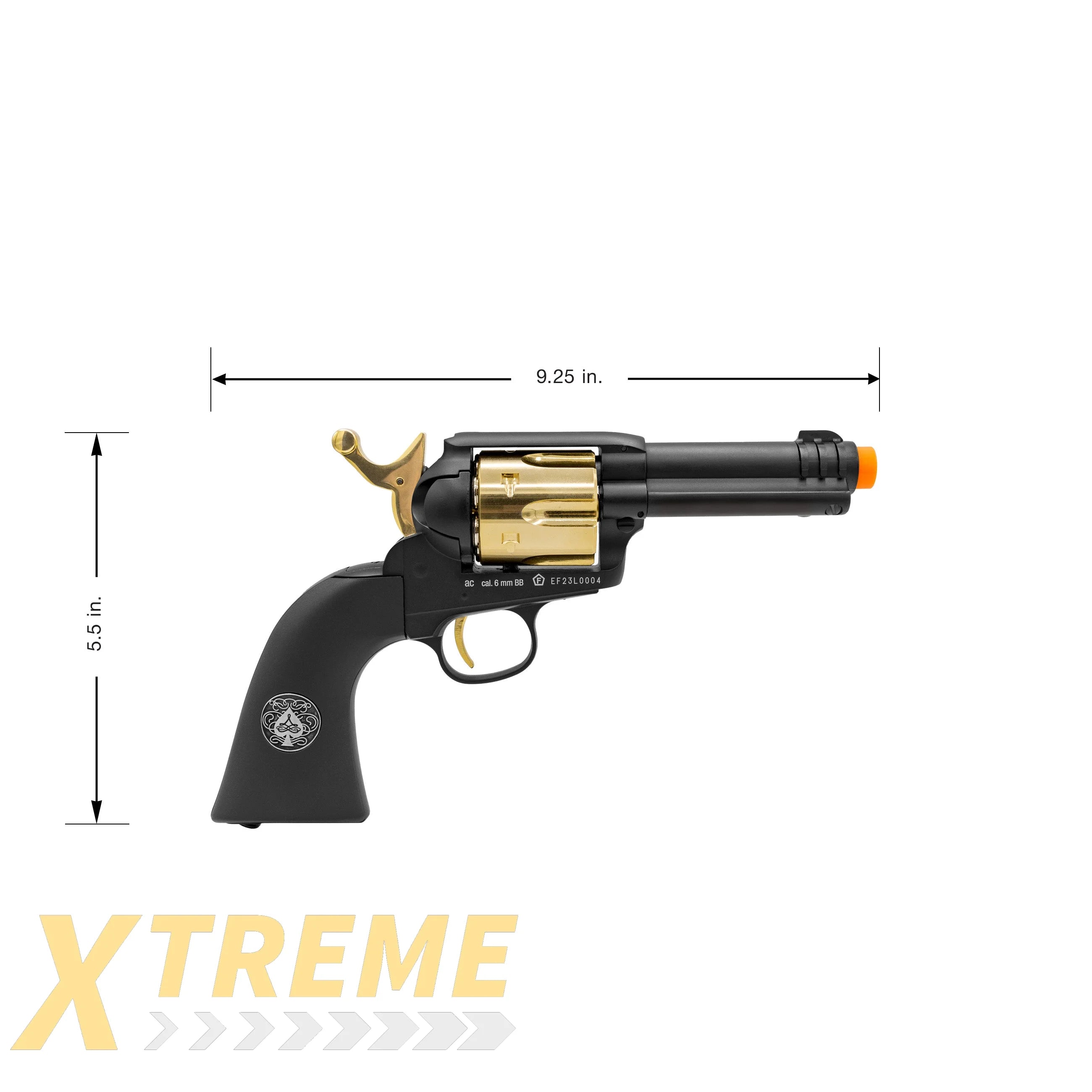 Legends Gambler High Stakes Black Gold Airsoft Revolver