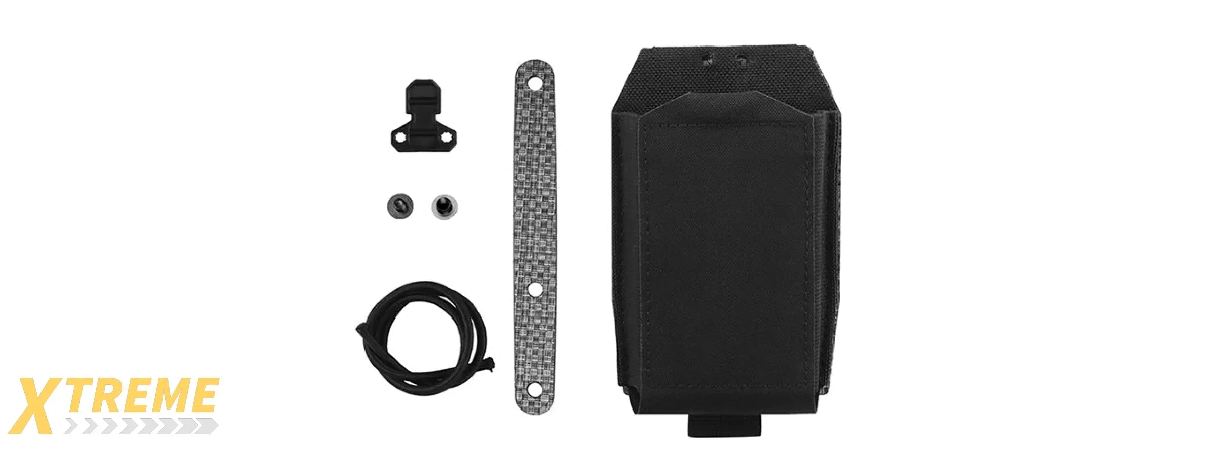 Lightweight Tactical Belt Horizontal Mag Pouch - (Black)