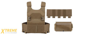Lightweight Tactical Plate Carrier Set - (Tan)
