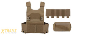 Lightweight Tactical Plate Carrier Set - (Tan)