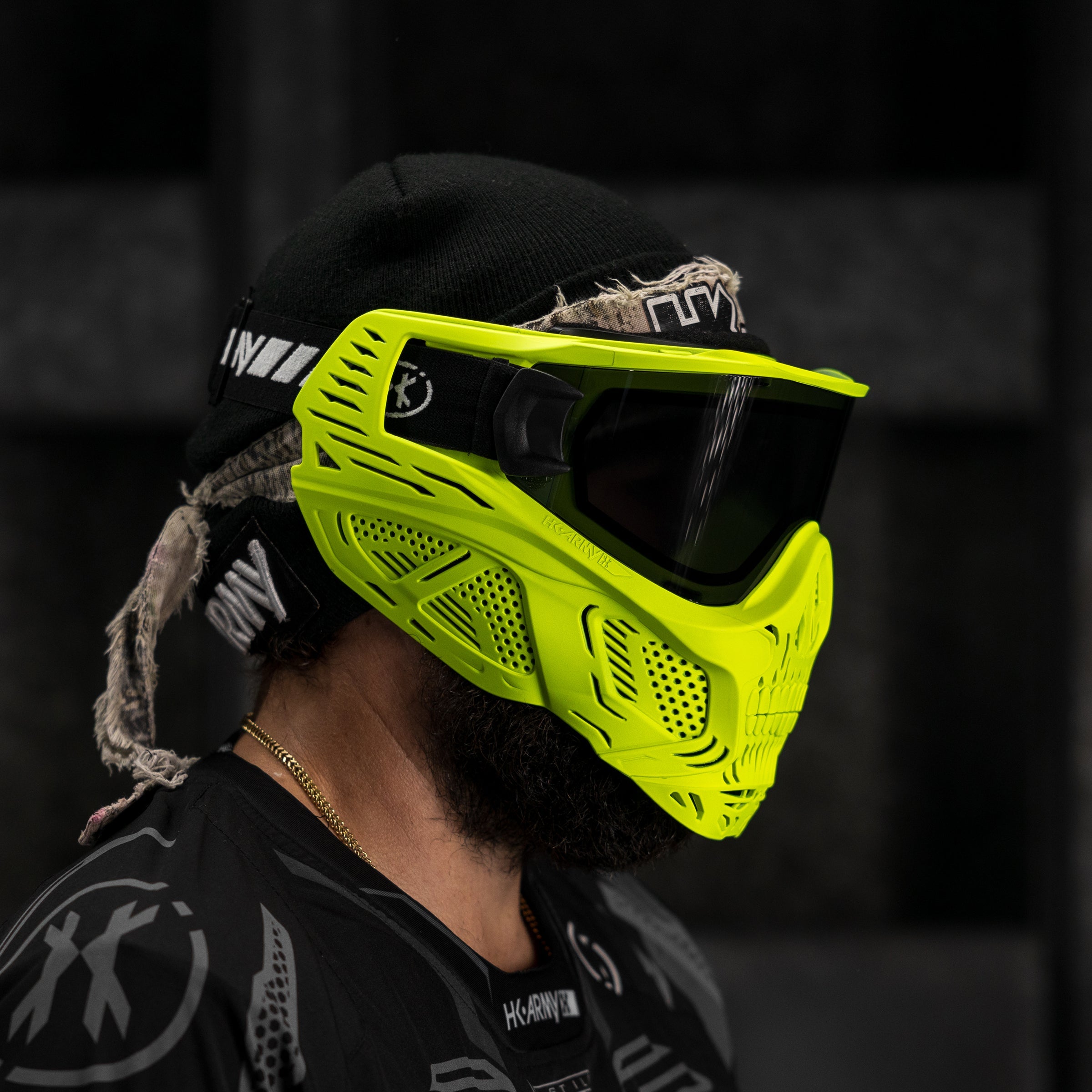 HSTL® Glowball™ Skull Goggle Neon Yellow w/ Smoke Lens - XTREME Airsoft Superstore