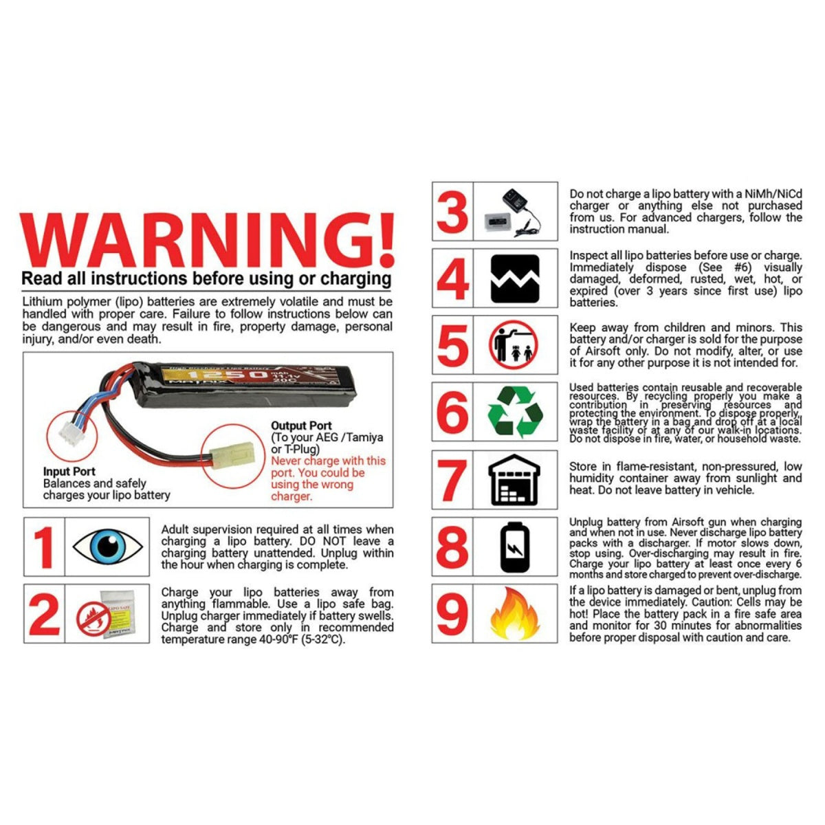 ASG 11.1V 1500 mAh 20C LiPo Stick Battery