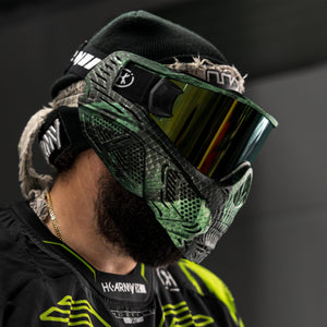 HSTL® Skull Goggle Snake Green w/ Gold Lens - XTREME Airsoft Superstore