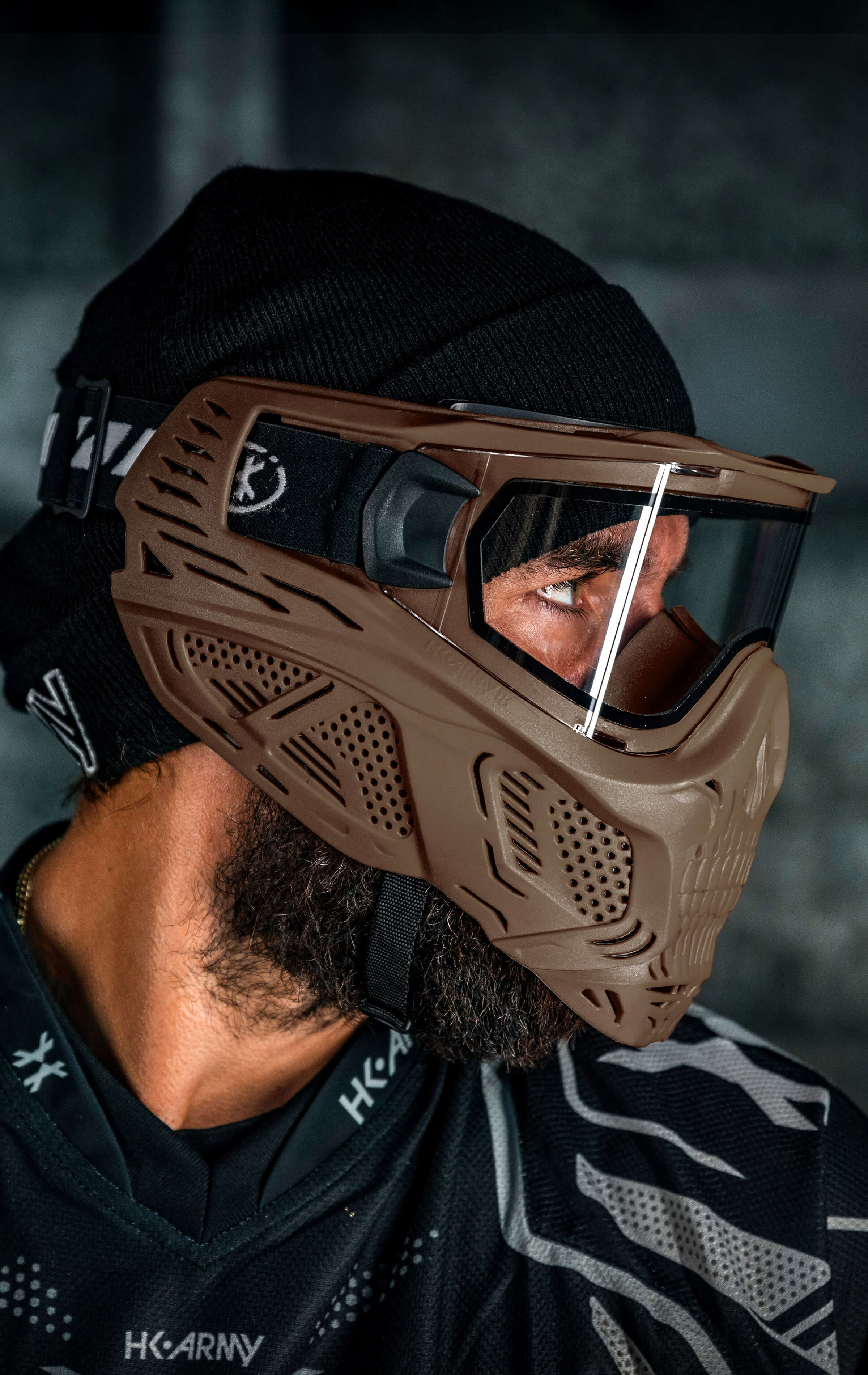 HSTL® Skull Goggle - Tan w/ Clear Lens - XTREME Airsoft Superstore