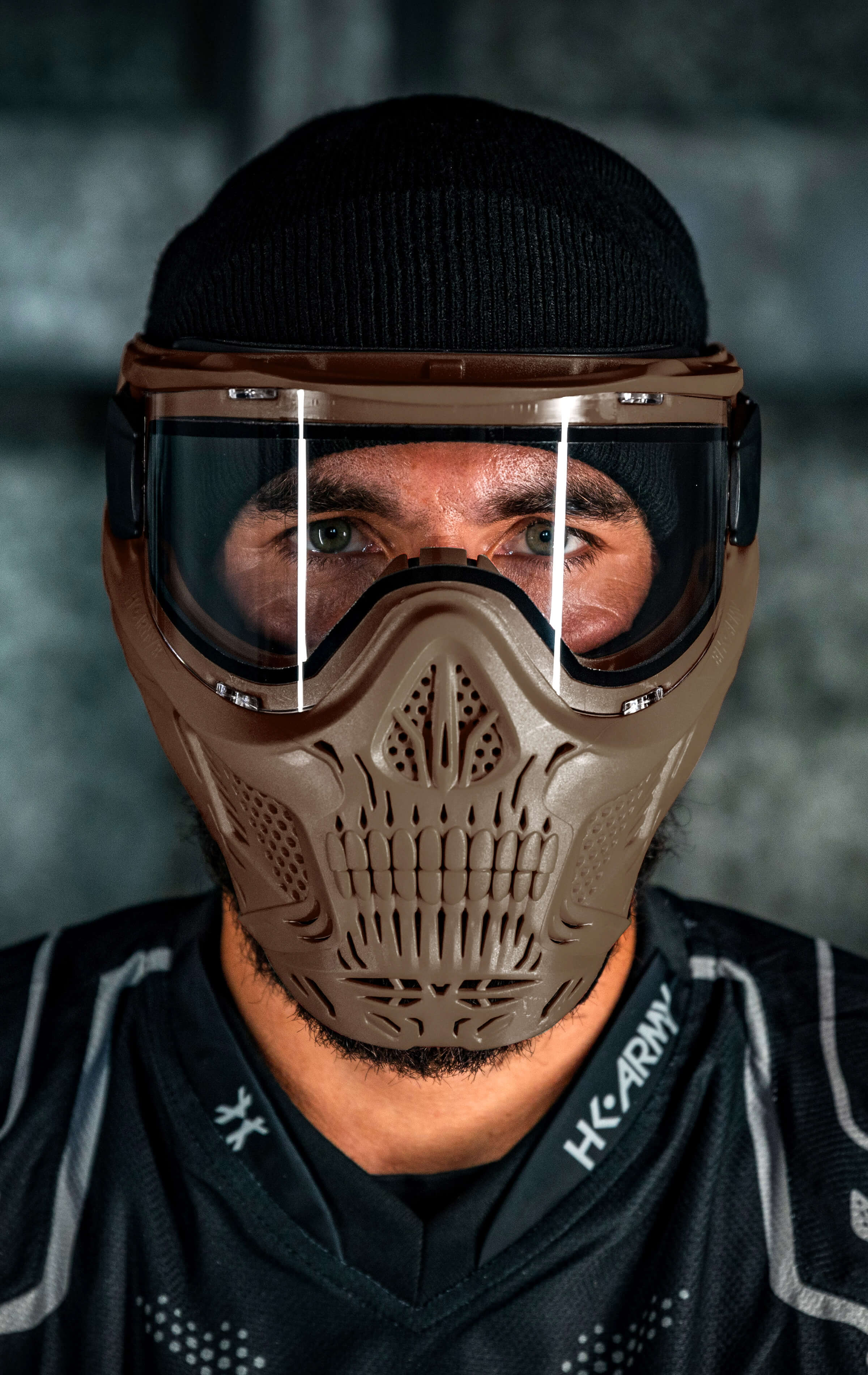 HSTL® Skull Goggle - Tan w/ Clear Lens - XTREME Airsoft Superstore