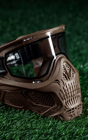 HSTL® Skull Goggle - Tan w/ Clear Lens - XTREME Airsoft Superstore