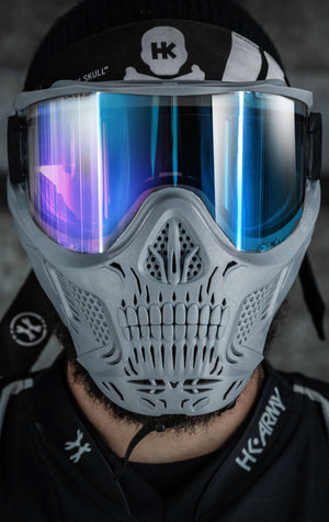 HSTL® Skull Goggle "Crypt" - Grey w/ Ice Lens - XTREME Airsoft Superstore