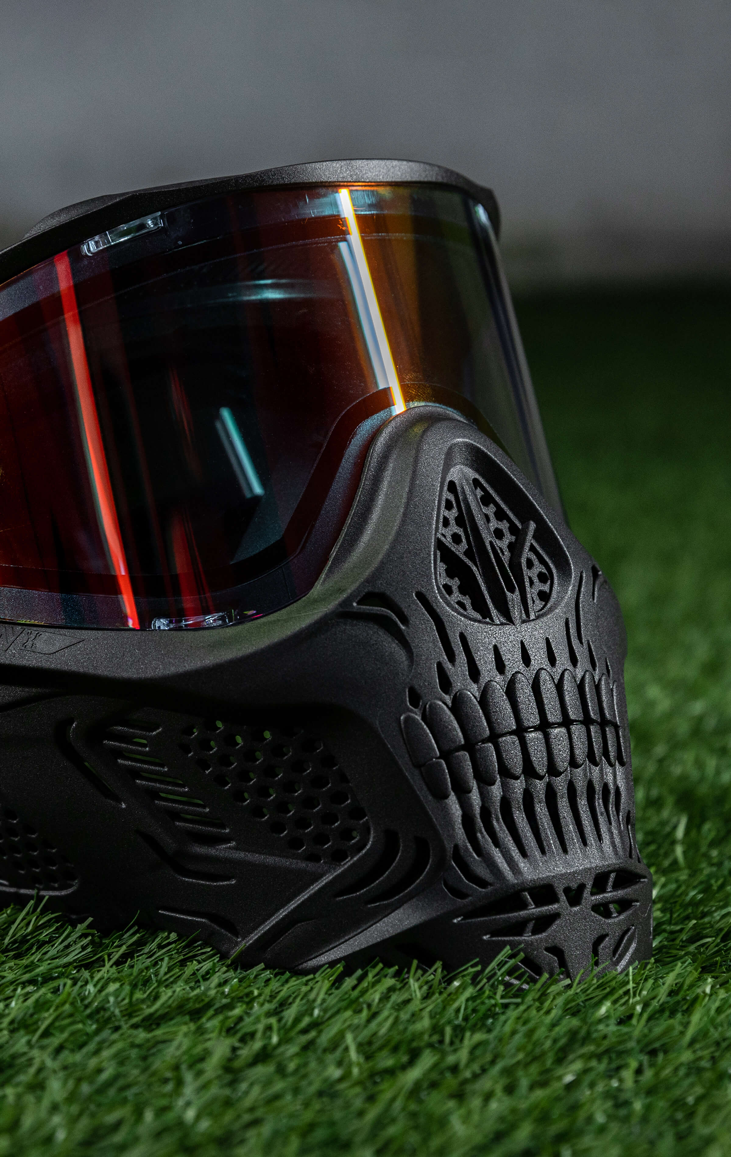 HSTL® Skull Goggle "Death" - Black w/ Fire Lens - XTREME Airsoft Superstore