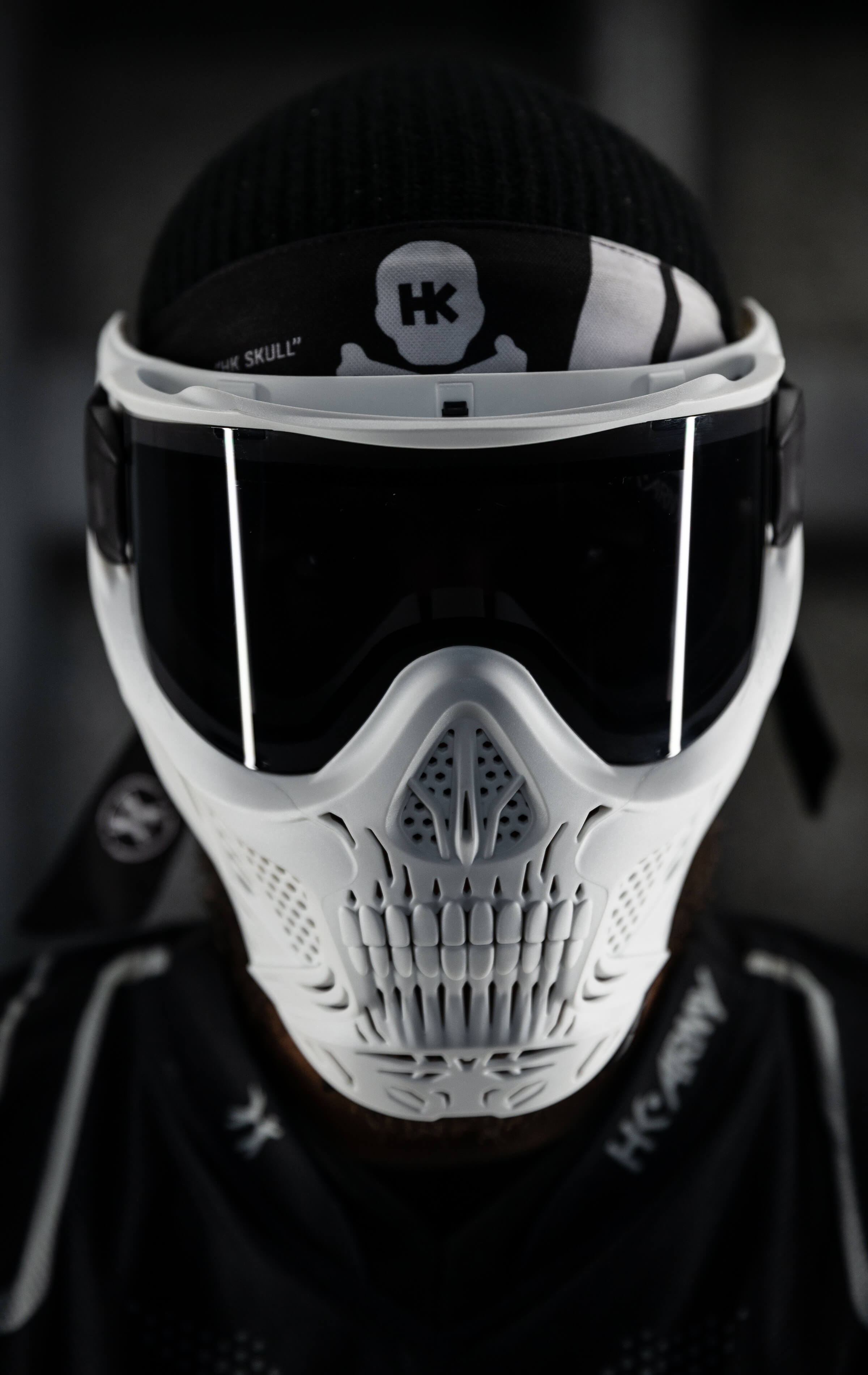 HSTL® Skull Goggle "Ghost" - White w/ Smoke Lens - XTREME Airsoft Superstore