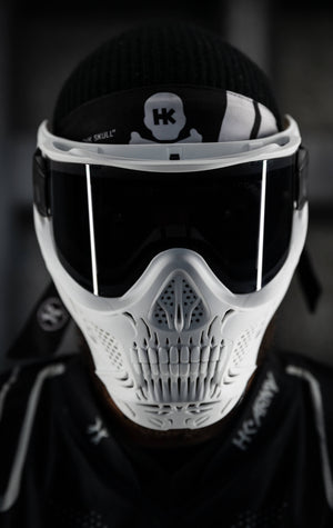 HSTL® Skull Goggle "Ghost" - White w/ Smoke Lens - XTREME Airsoft Superstore