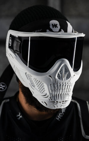 HSTL® Skull Goggle "Ghost" - White w/ Smoke Lens - XTREME Airsoft Superstore
