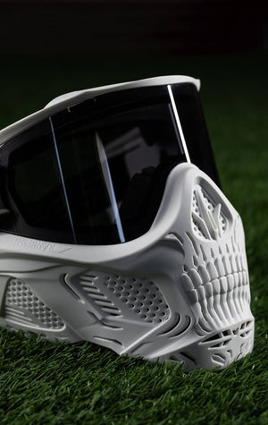 HSTL® Skull Goggle "Ghost" - White w/ Smoke Lens - XTREME Airsoft Superstore
