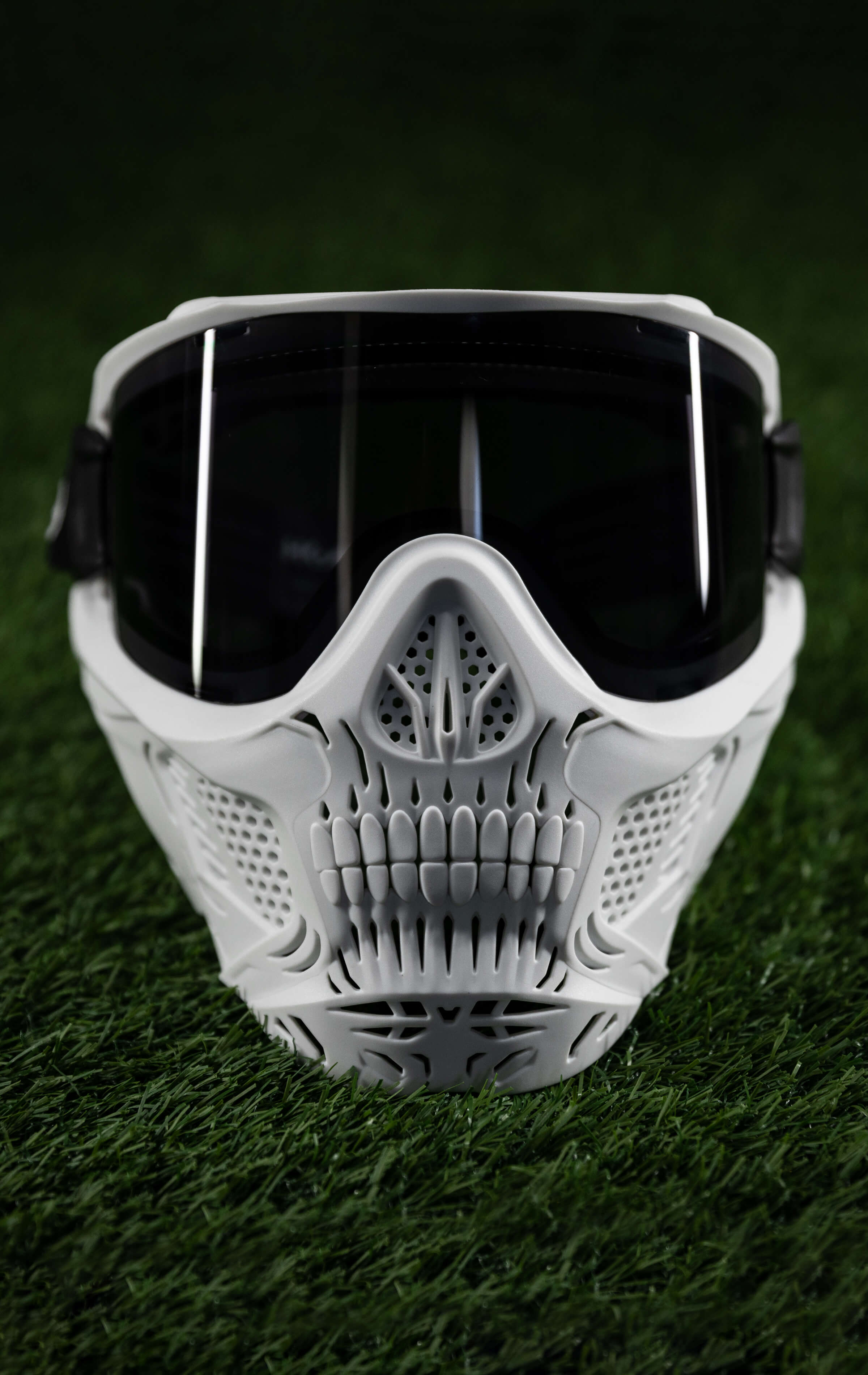HSTL® Skull Goggle "Ghost" - White w/ Smoke Lens - XTREME Airsoft Superstore