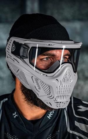 HSTL® Skull Goggle - Grey w/ Clear Lens - XTREME Airsoft Superstore