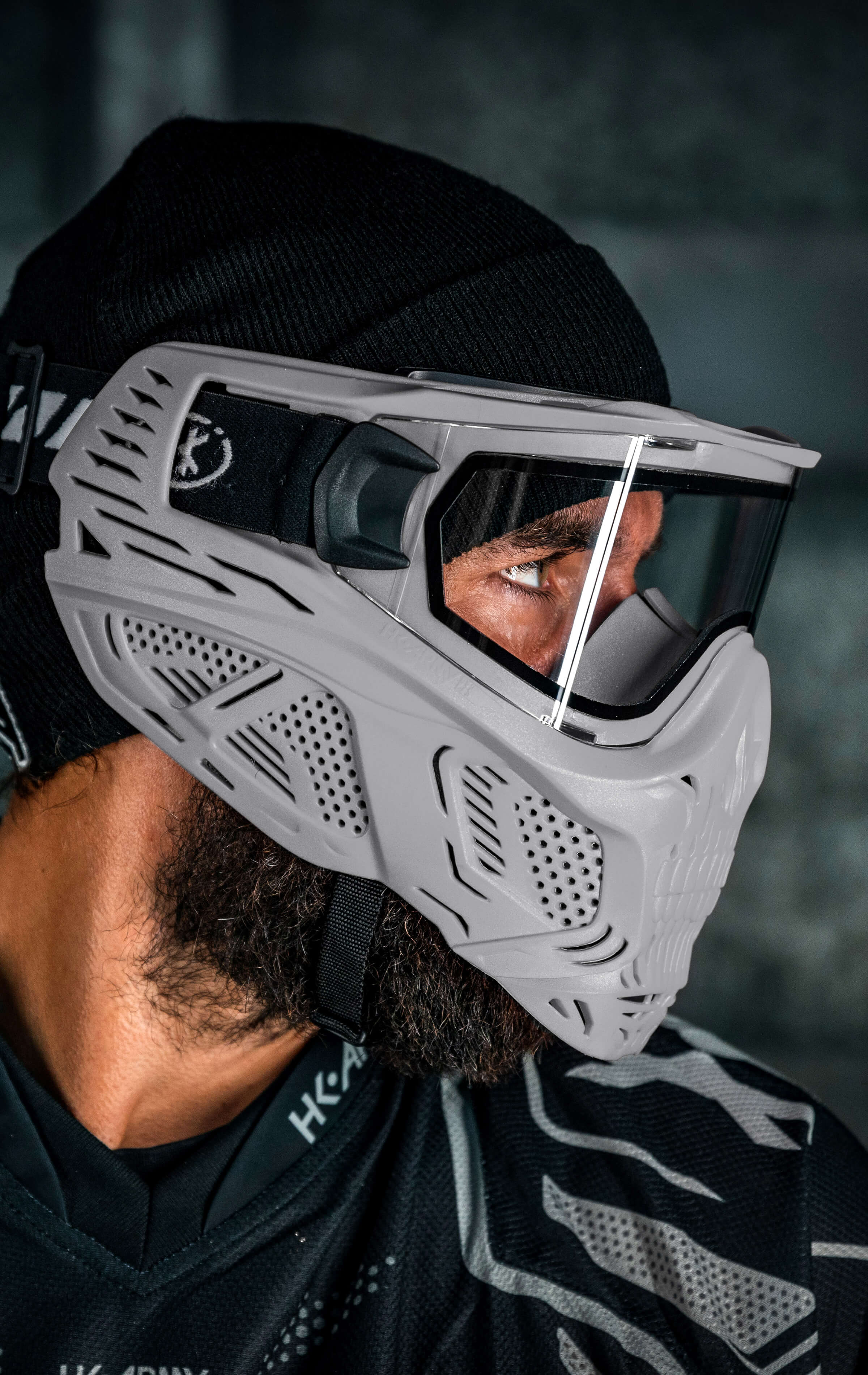HSTL® Skull Goggle - Grey w/ Clear Lens - XTREME Airsoft Superstore
