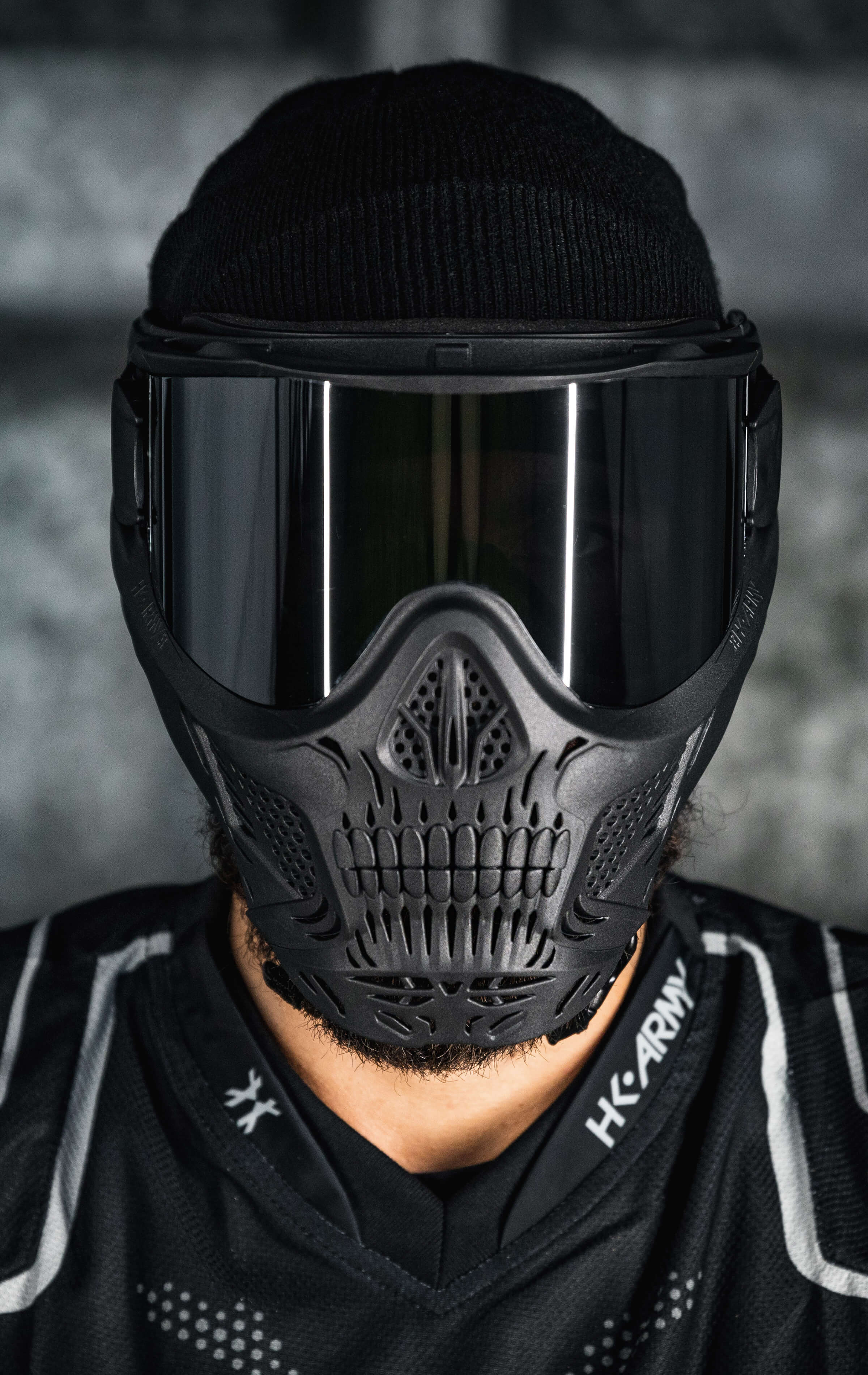 HSTL® Skull Goggle "Punisher" - Black w/ Smoke Lens - XTREME Airsoft Superstore