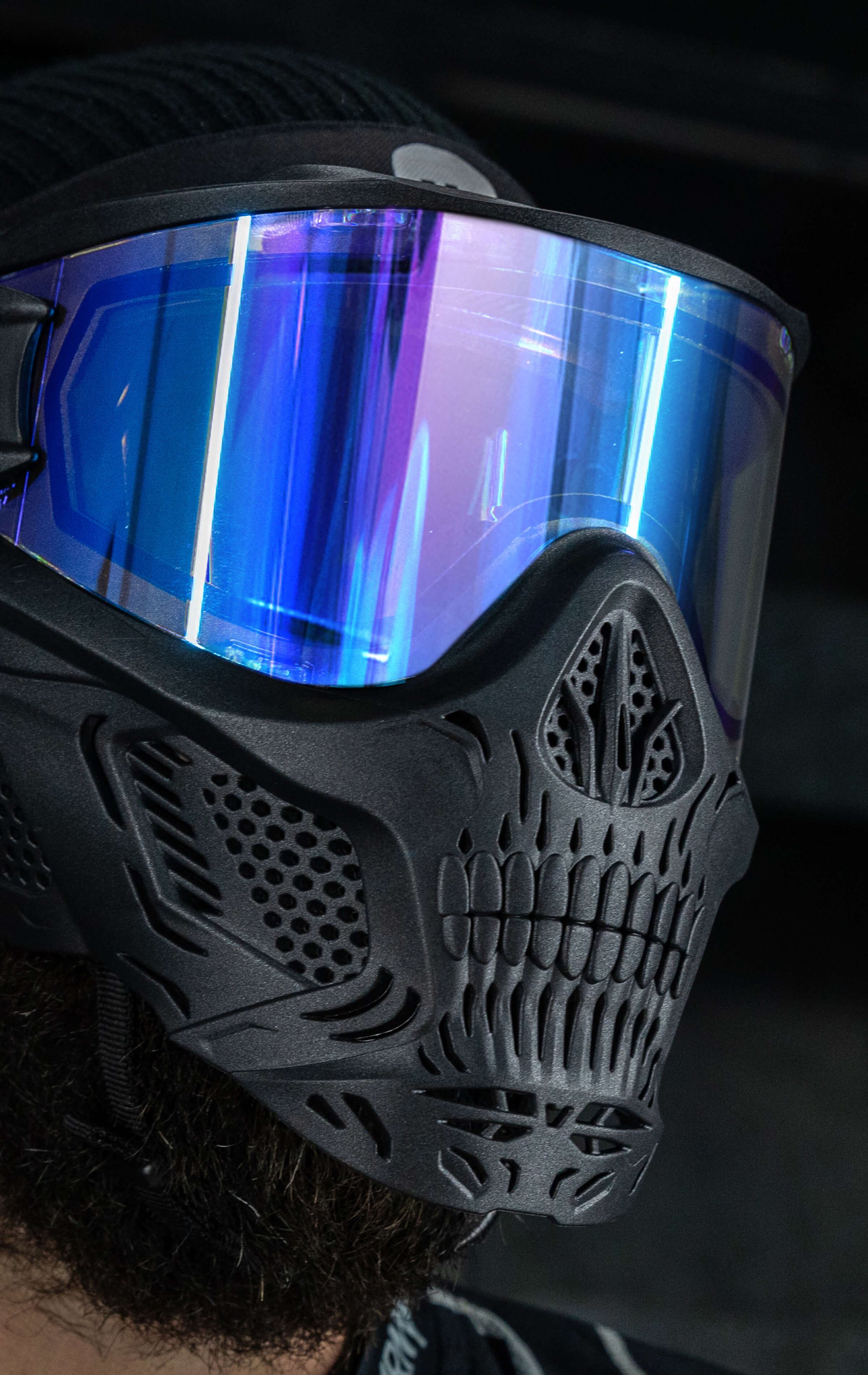 HSTL® Skull Goggle "Reaper" - Black w/ Ice Lens - XTREME Airsoft Superstore